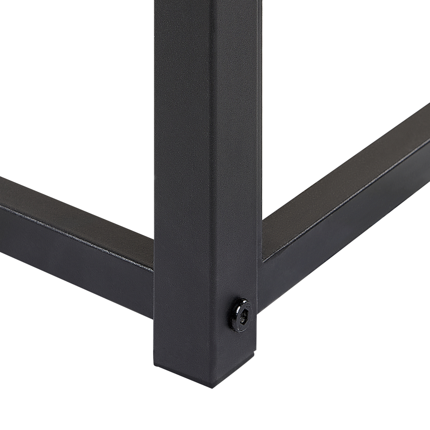 Evermore Metal Bed Frame Black EU Super King 6ft With Inbuilt Slats Modern Industrial
