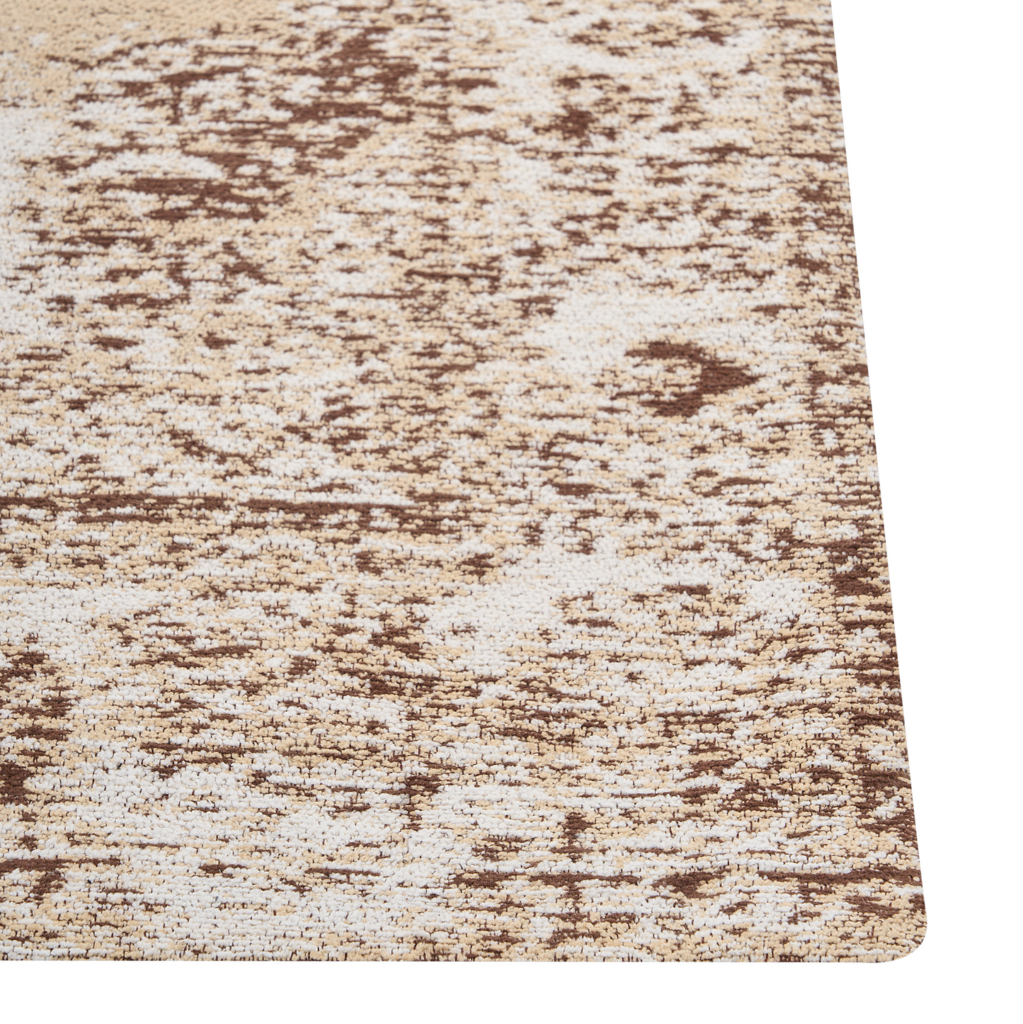 Runner Rug Beige 80 x 300cm Oriental Distressed