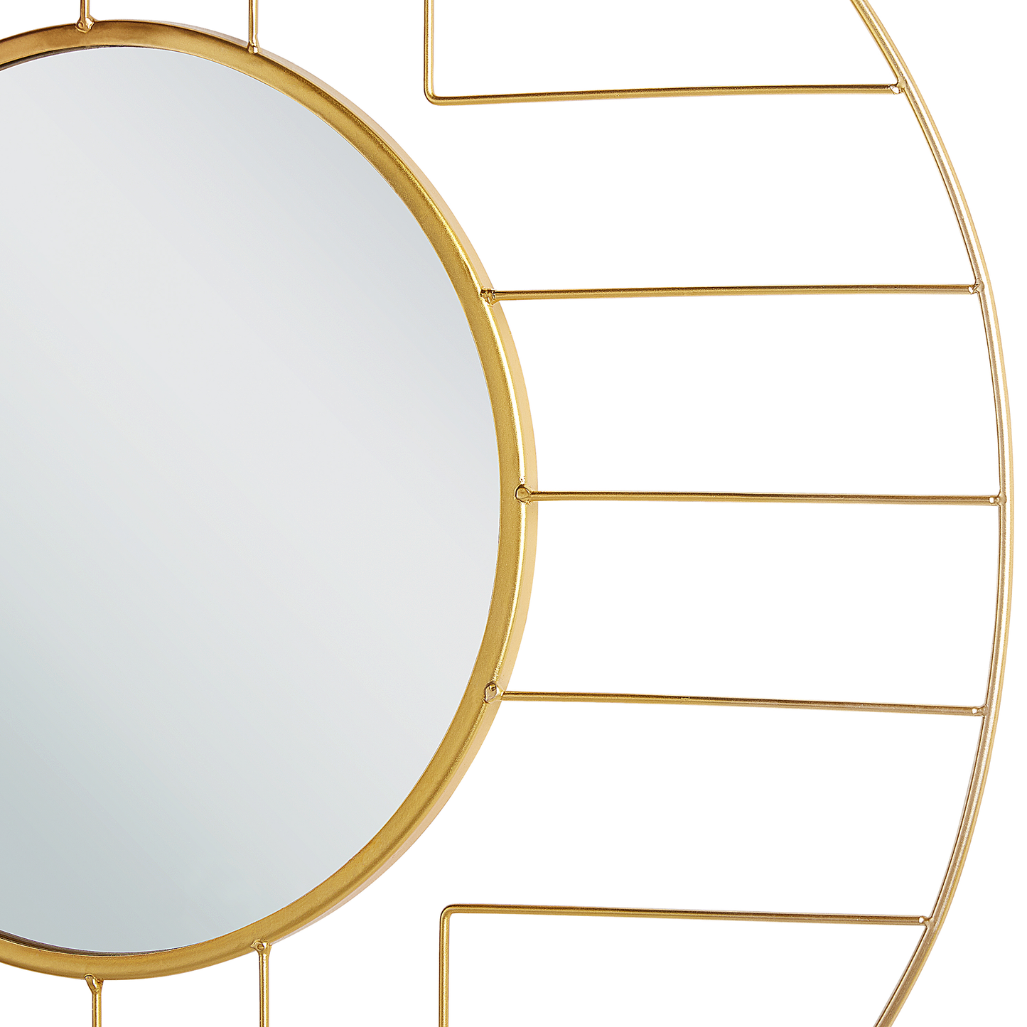 Modern Wall Mirror Gold Round 60cm