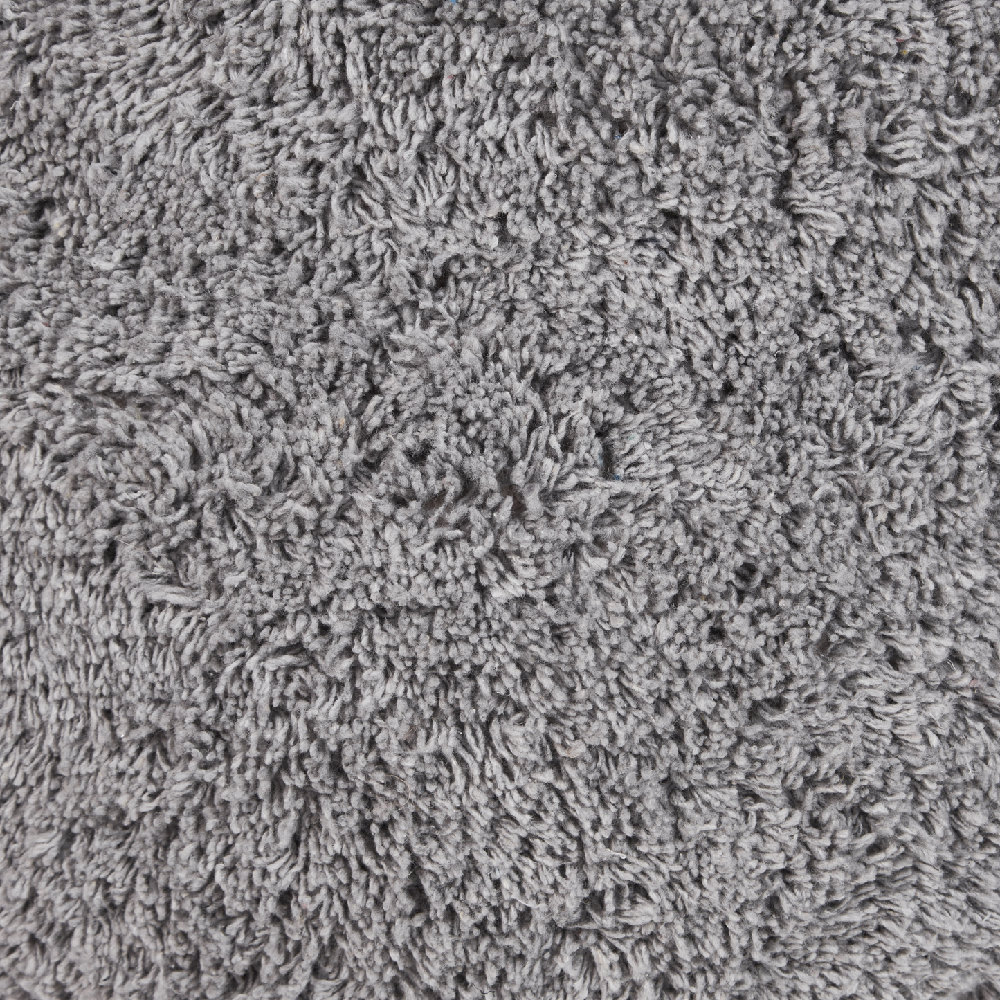 Grey Cotton Pouffe 50 x 35cm Shaggy Decorative Seat Handmade Boho Modern Living Room