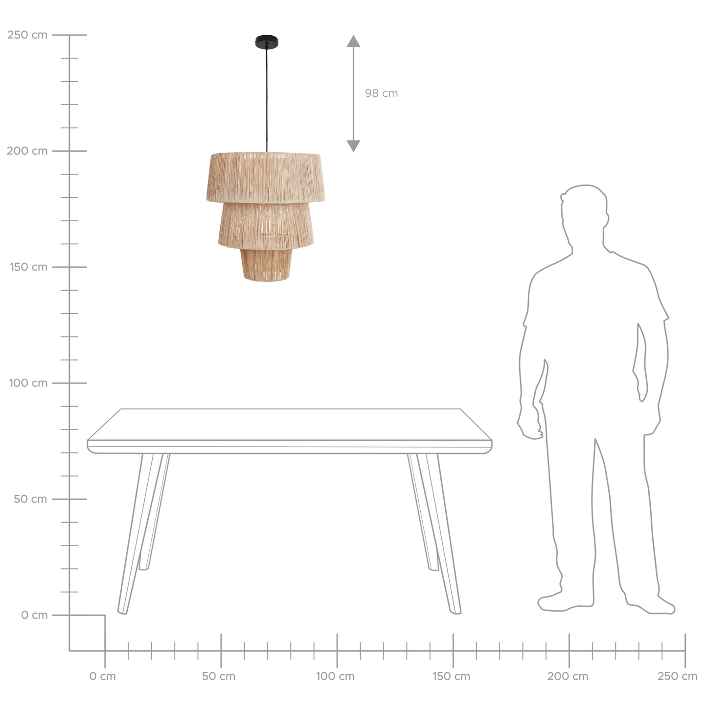 Natural Straw Pendant Lamp With Black Iron Base Rustic Boho Hanging Light