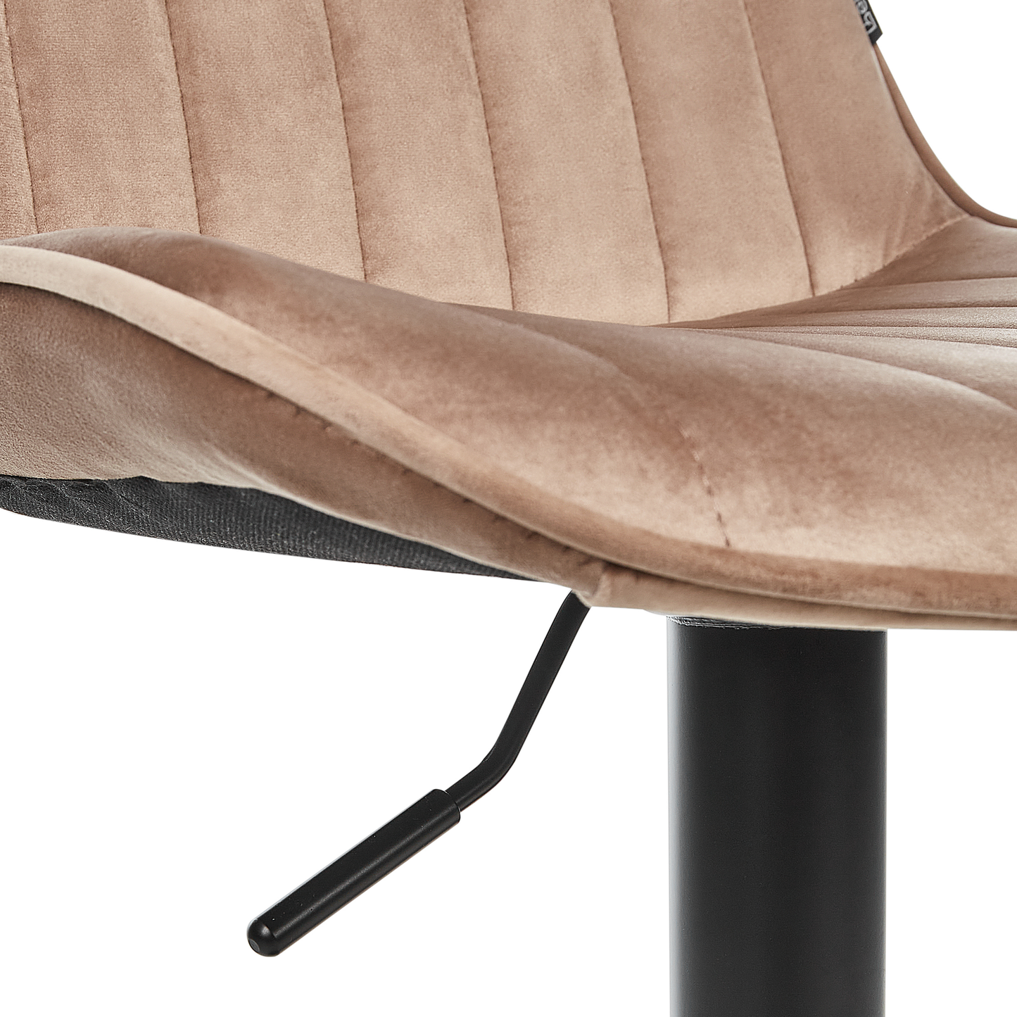 Light Brown Velvet Bar Stools 2 Pack Height Adjustable