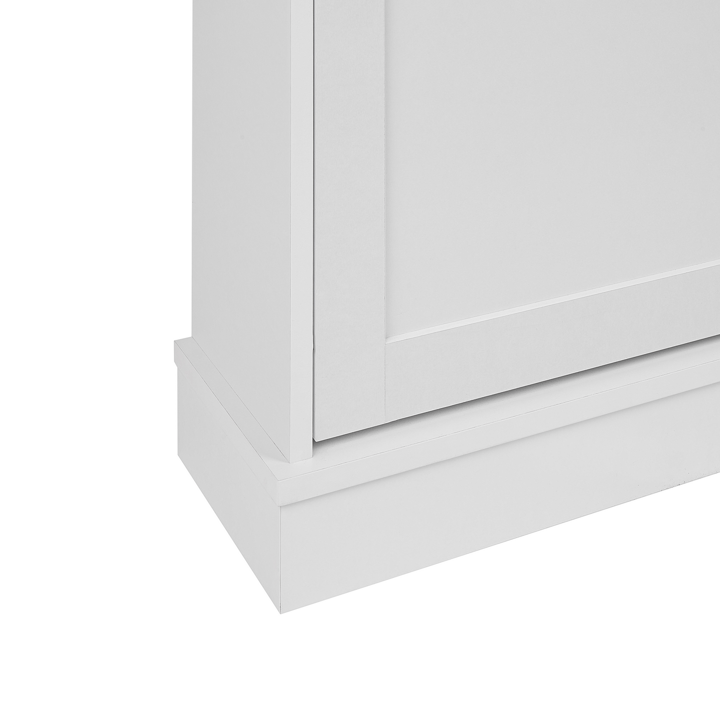 Modern White Shoe Storage Cabinet 2 Compartments Hallway