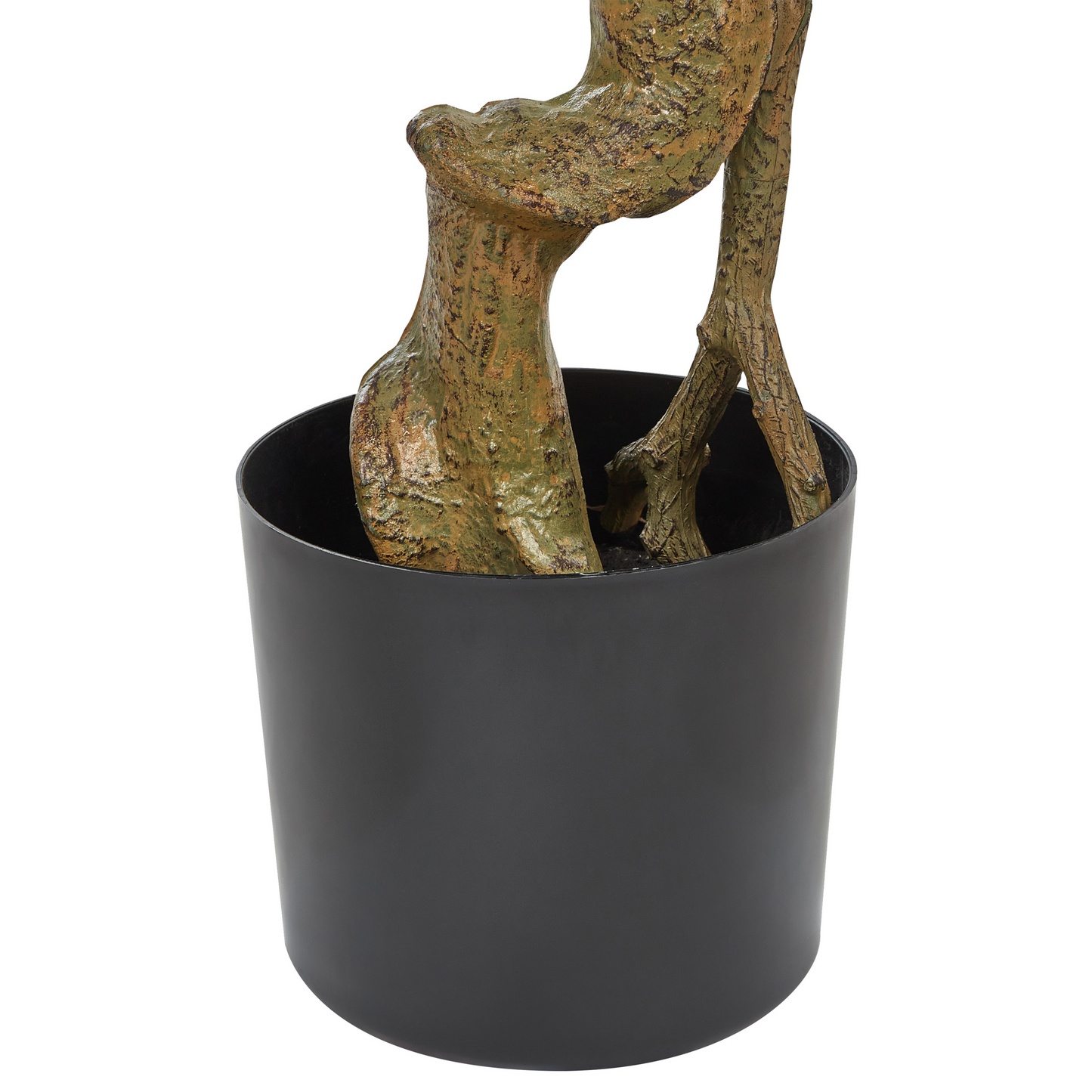 Artificial Potted Ruscus Tree 166cm Green And Black Indoor Decor Accent