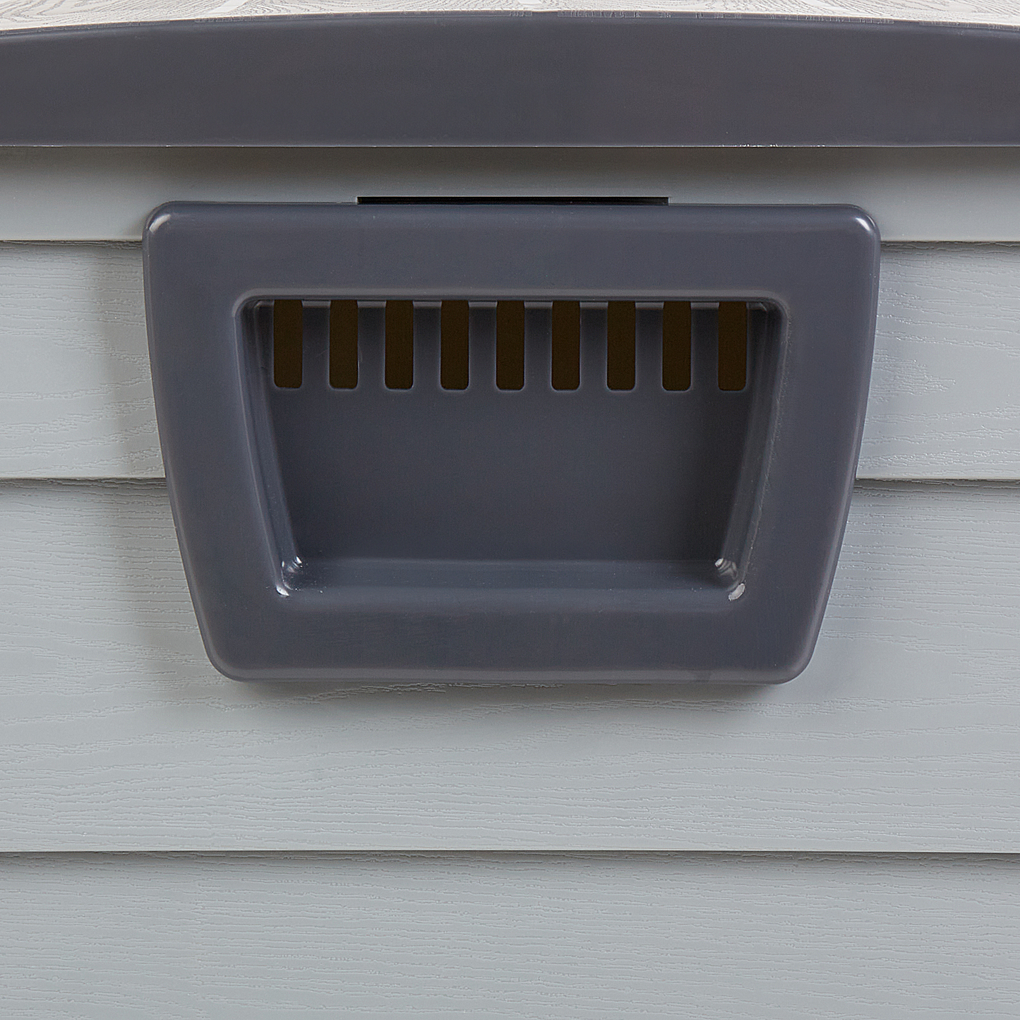 Outdoor Storage Box Grey Plastic 112 x 50cm With Handles