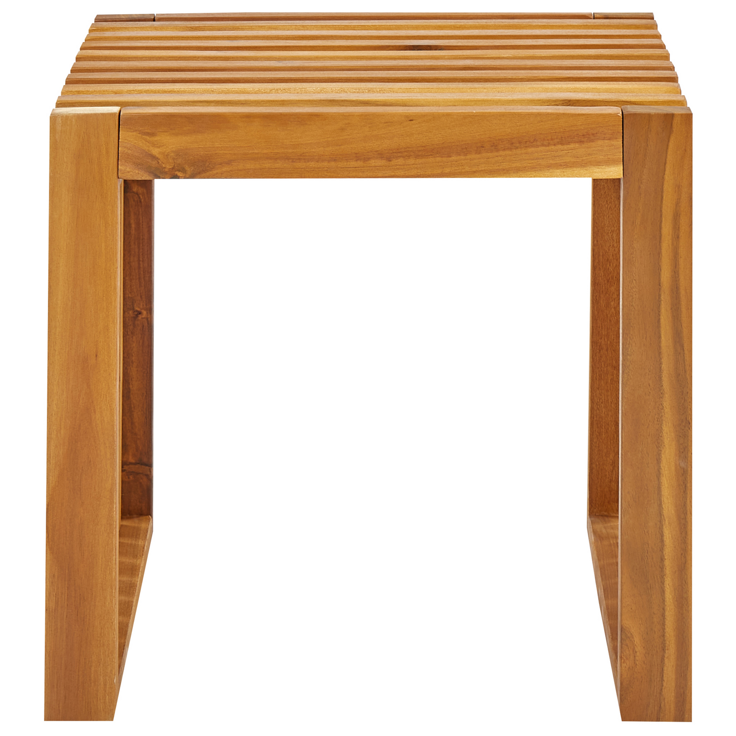 Garden Dining Set 4 Pieces Acacia Wood Rectangular Table And 3 Stools Indoor Outdoor Rustic Modern