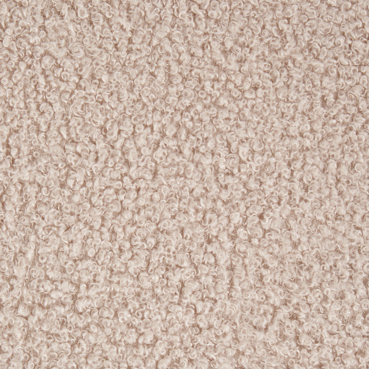 Beige Boucle Footstool 38 x 38cm Square Seat Multifunctional Ottoman For Living Room