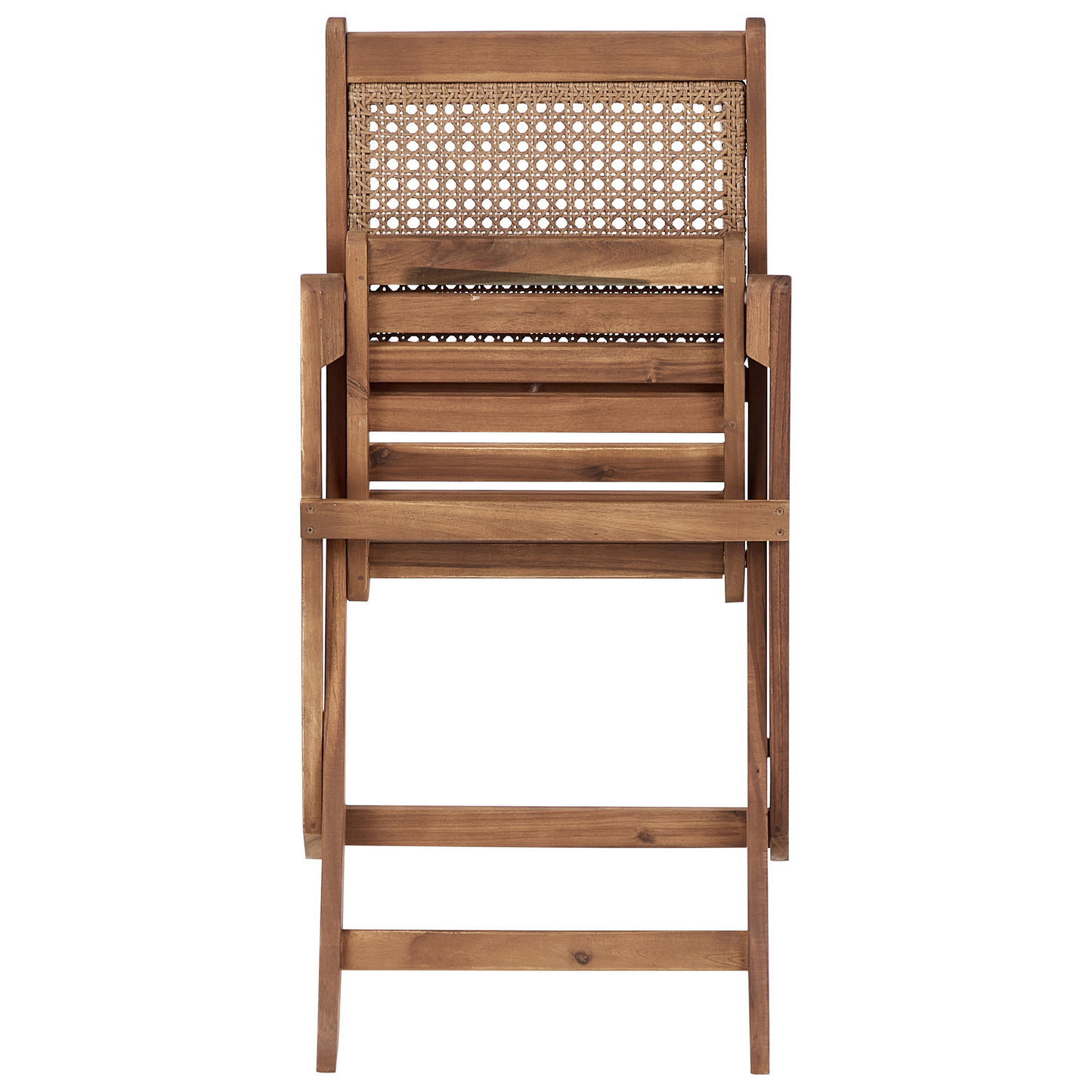 Acacia Living 3 Piece Folding Bistro Set Two Chairs And Table For Balcony Slatted Design