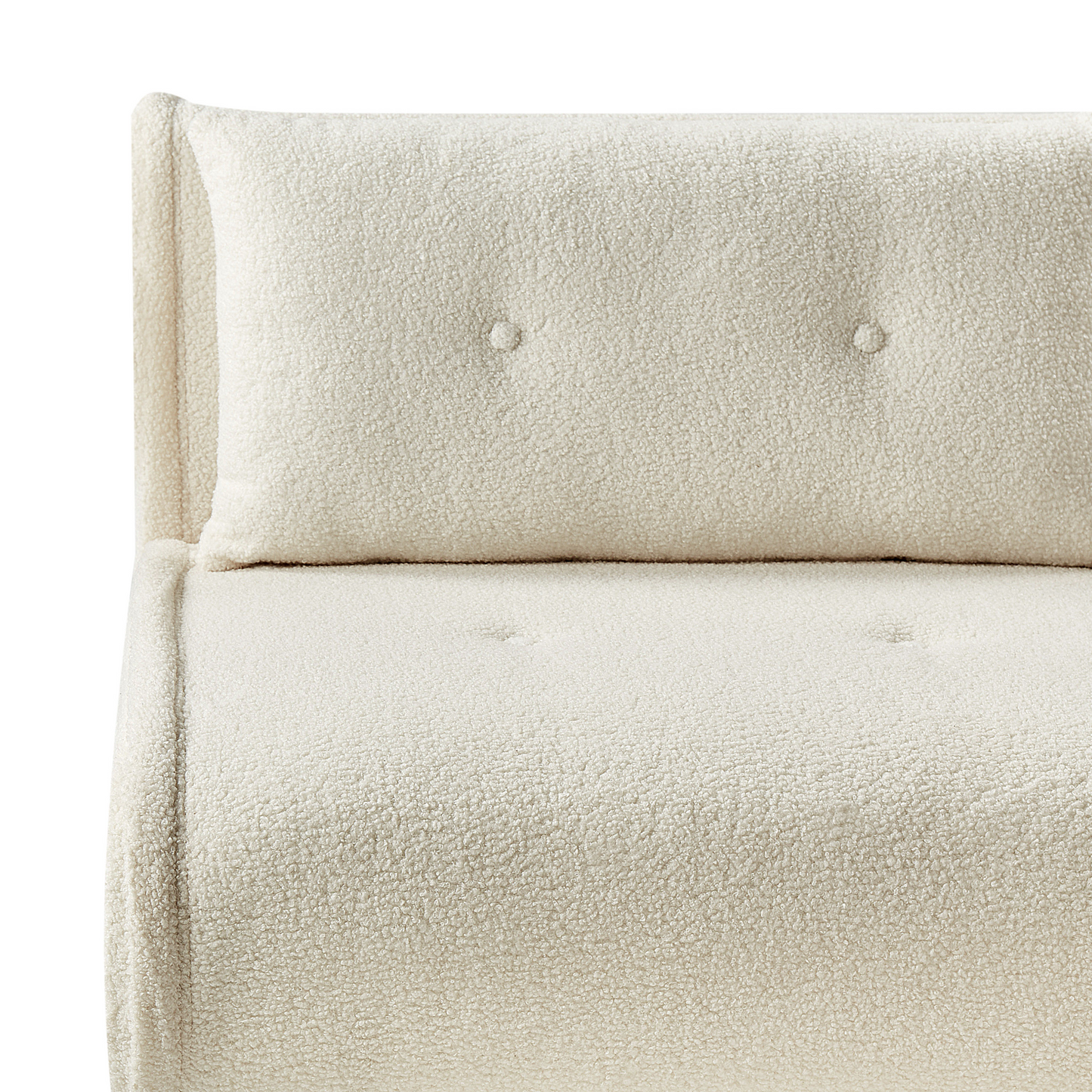 Small Sofa Bed Light Beige Boucle 1 Seater Fold Out Sleeper