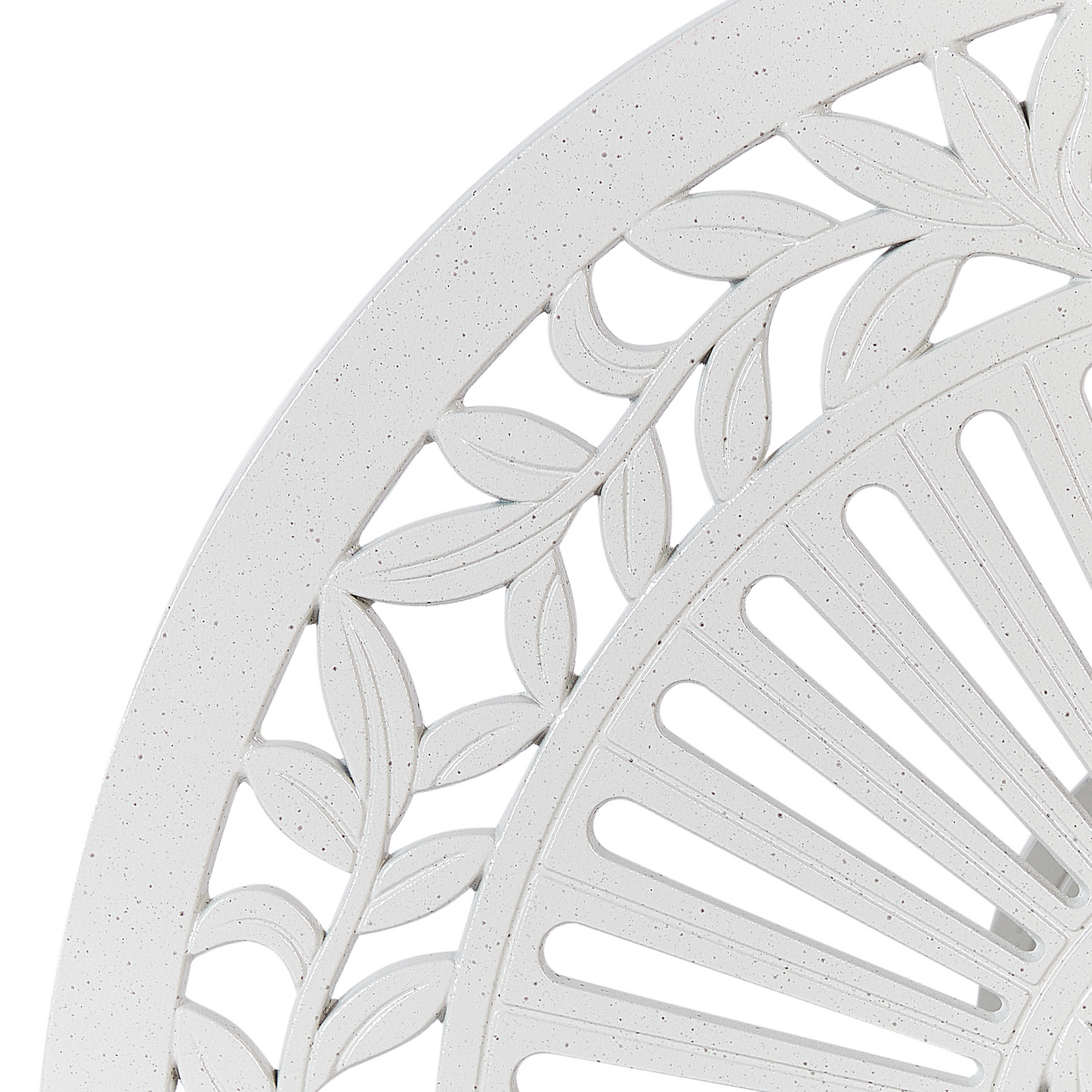 Off-White Aluminium Round Outdoor Dining Table Diameter 61cm Vintage Patio Furniture