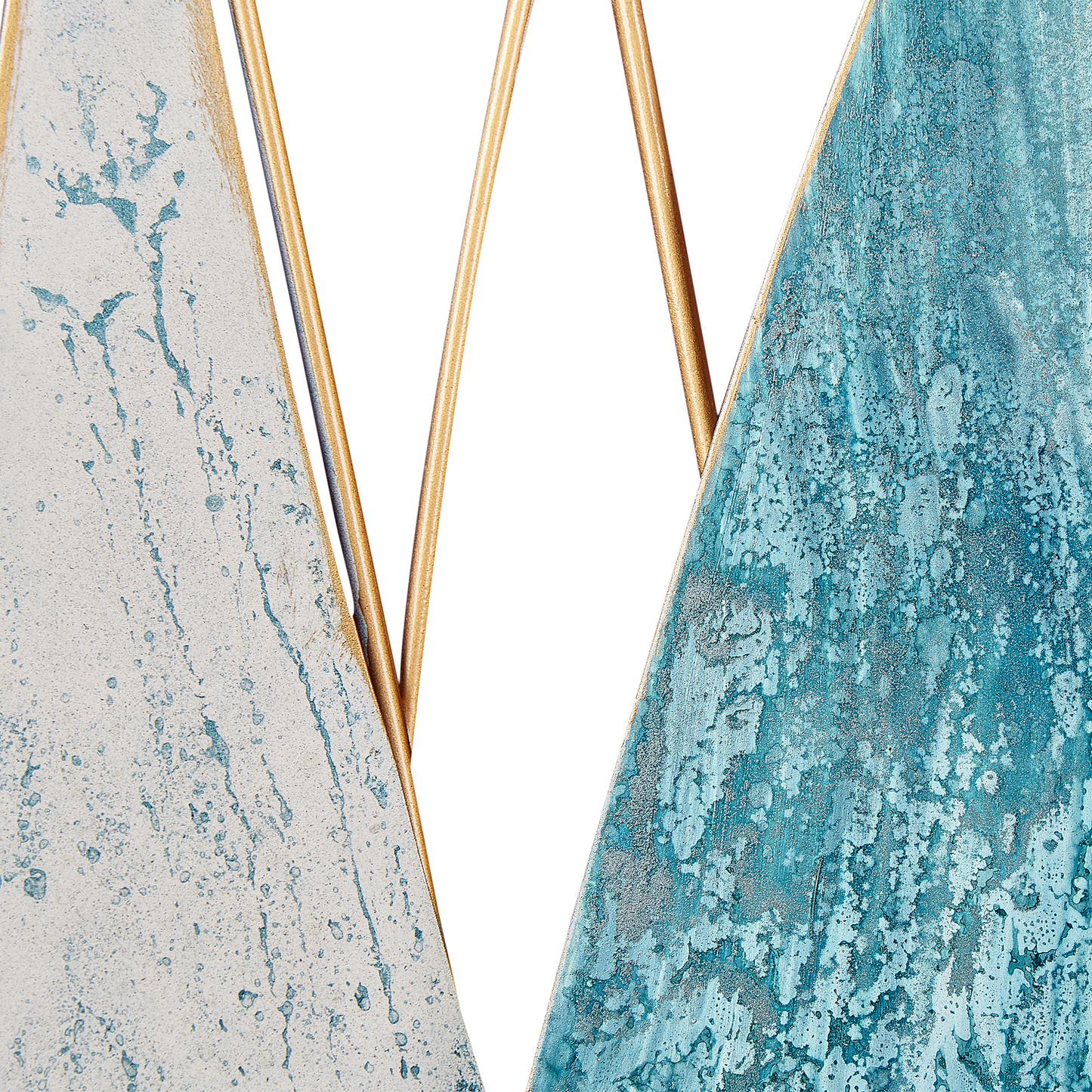 Blue And Gold Iron Handmade Wall Decor Modern Art