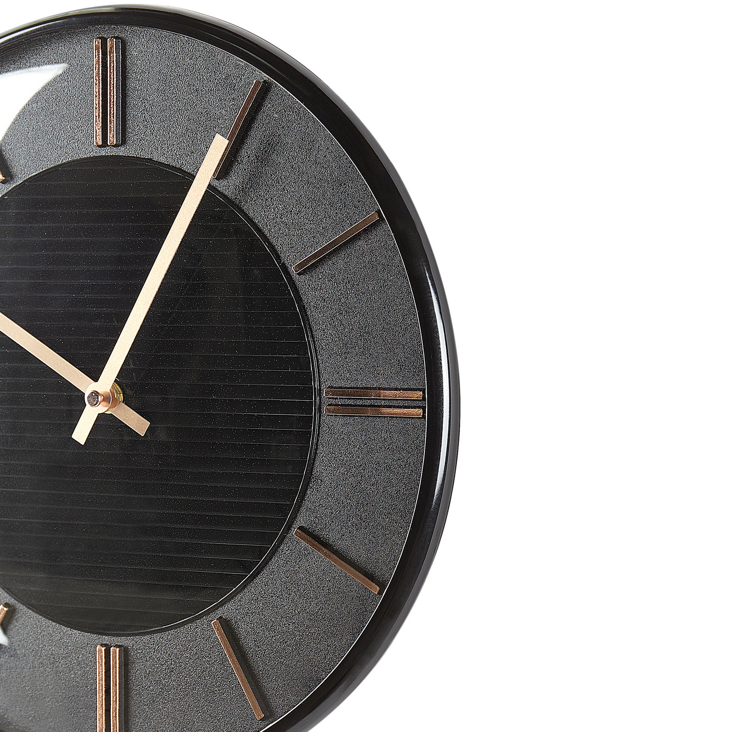 Design Wall Clock Without Numbers Black 34cm