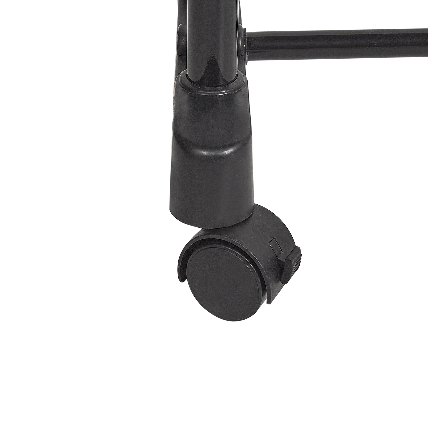 Coat Stand With Wheels Black Metal Freestanding Jacket Rack Industrial Hallway