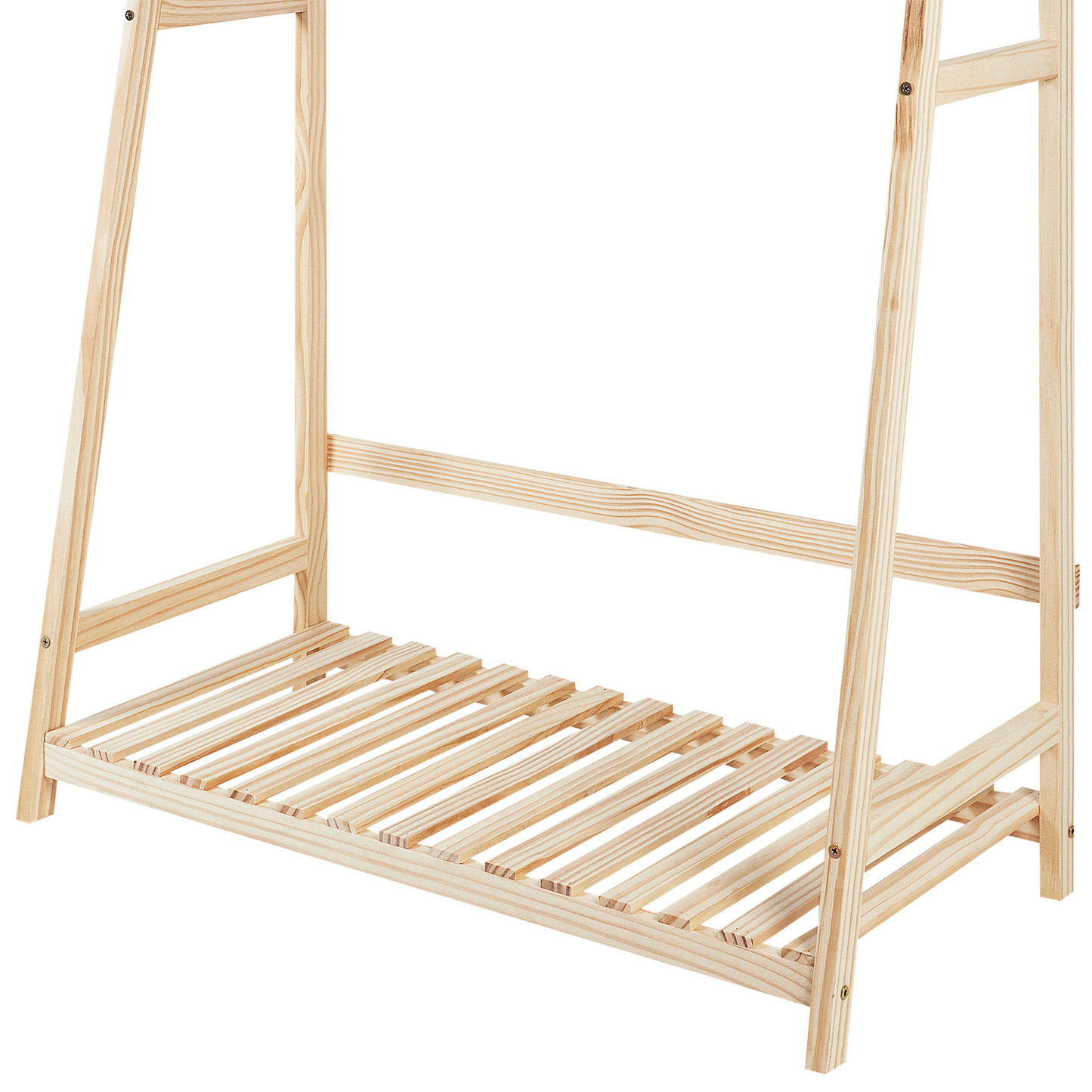 Freestanding Bamboo Clothes Rail 135cm Light Brown