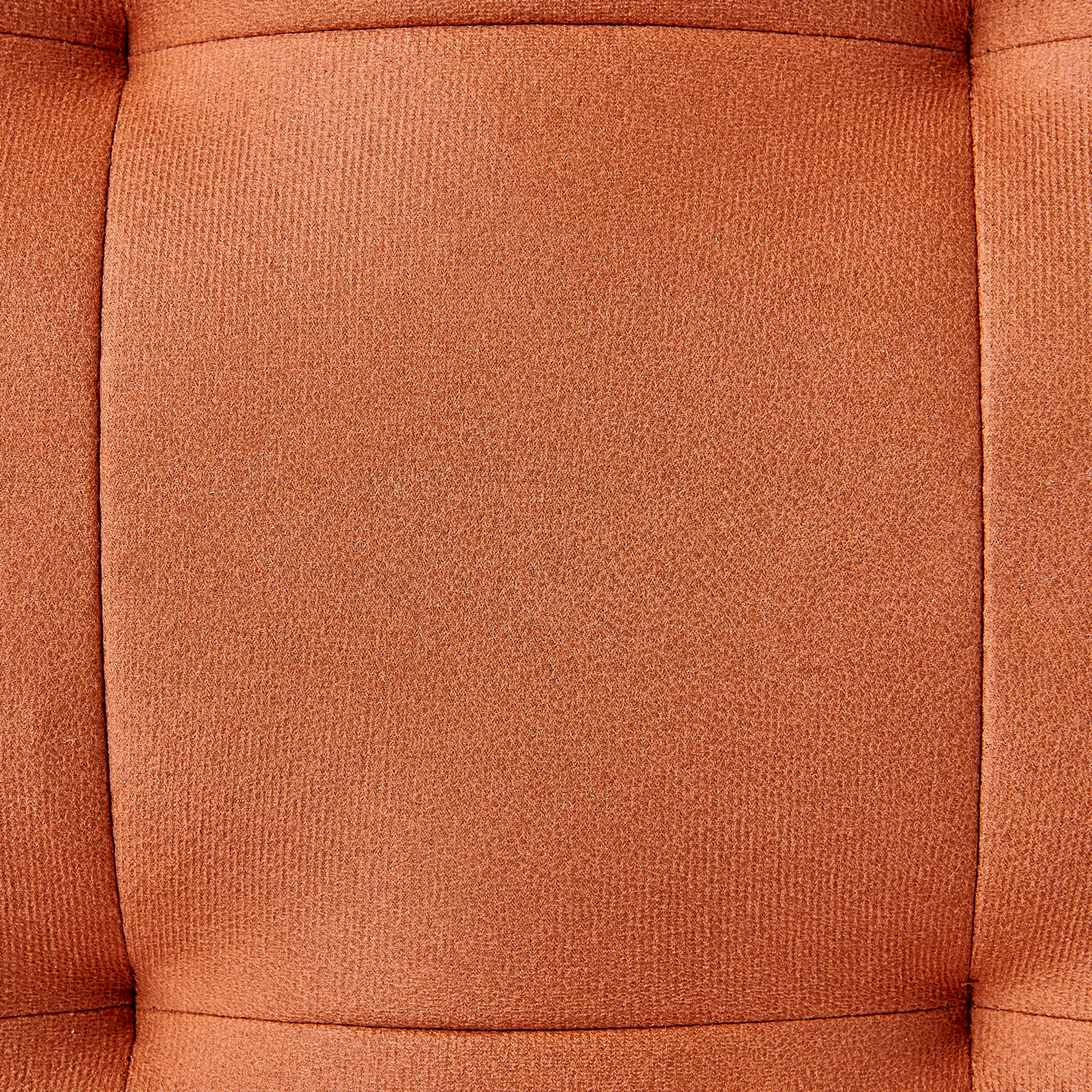 Home Footstool Orange Polyester With Metal Legs