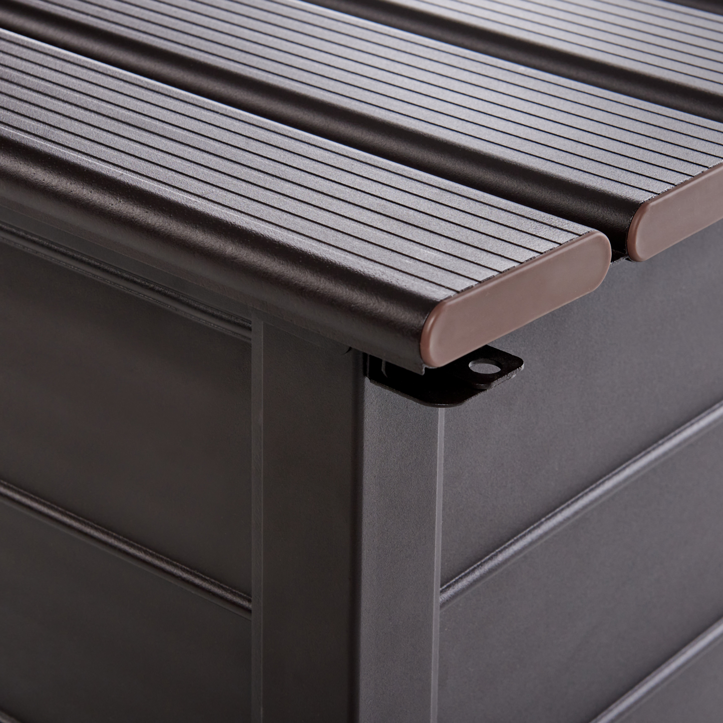 Aluminium Storage Box Dark Brown 123 x 60cm