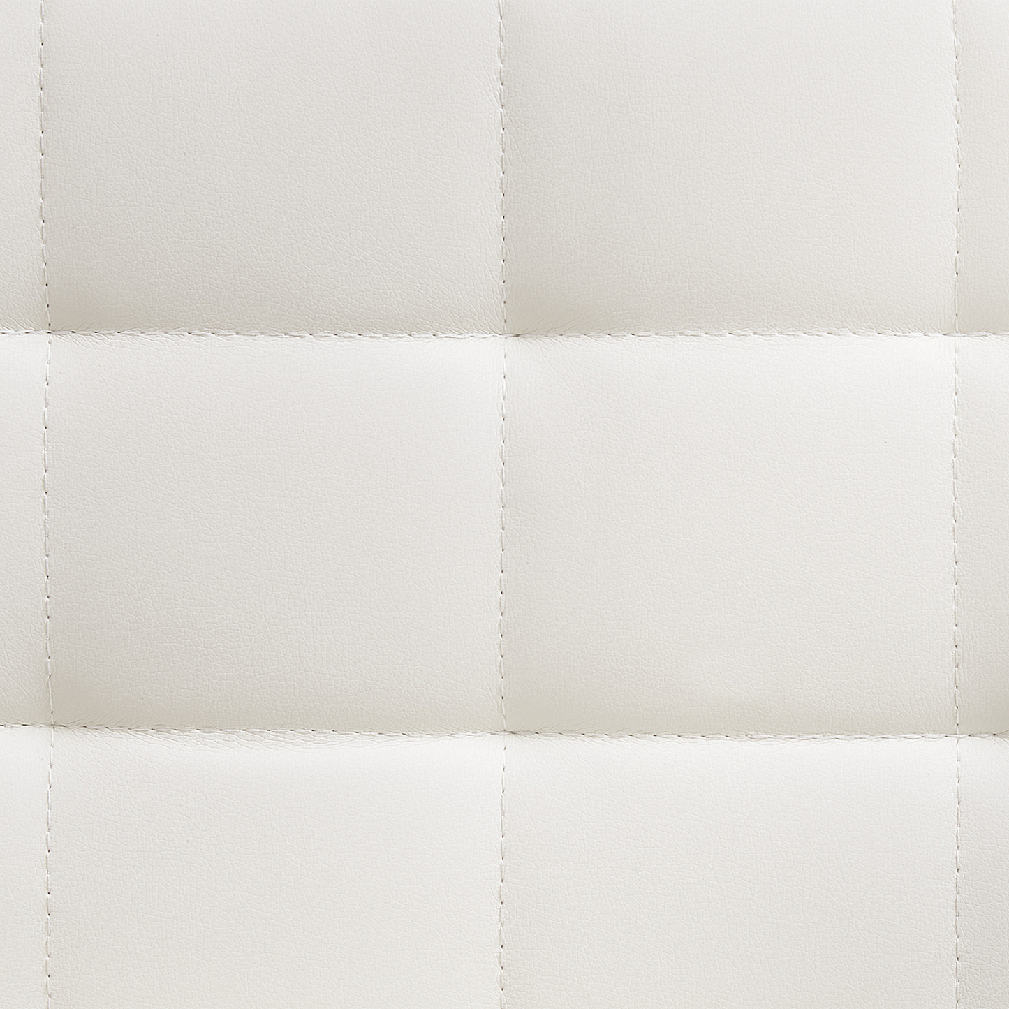 Ottoman White Faux Leather Tufted Storage Bench