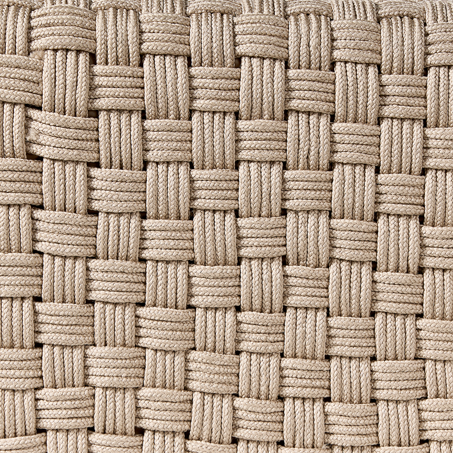 Taupe Pouffe 50 x 50cm Handwoven Boho Outdoor Ottoman