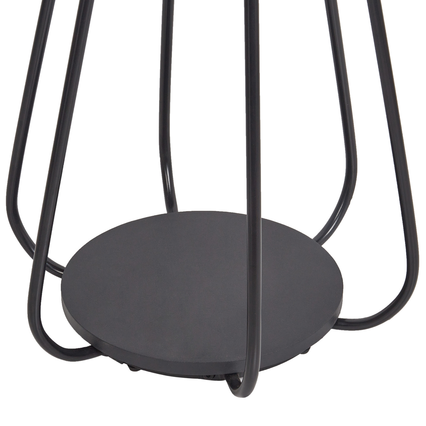 Living Coat Stand Black Metal 165cm Freestanding Jacket Rack