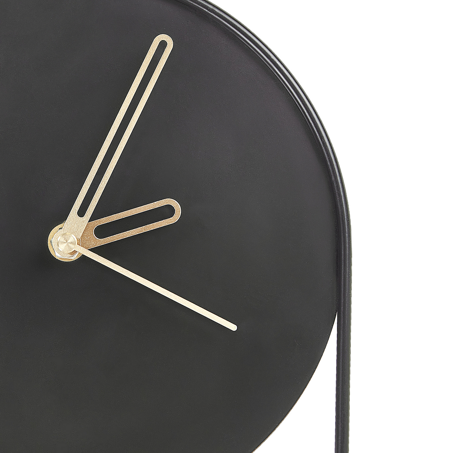 Wall Clock Black Steel Minimalist Pendulum 20 x 62cm No Numbers Living Room Decor