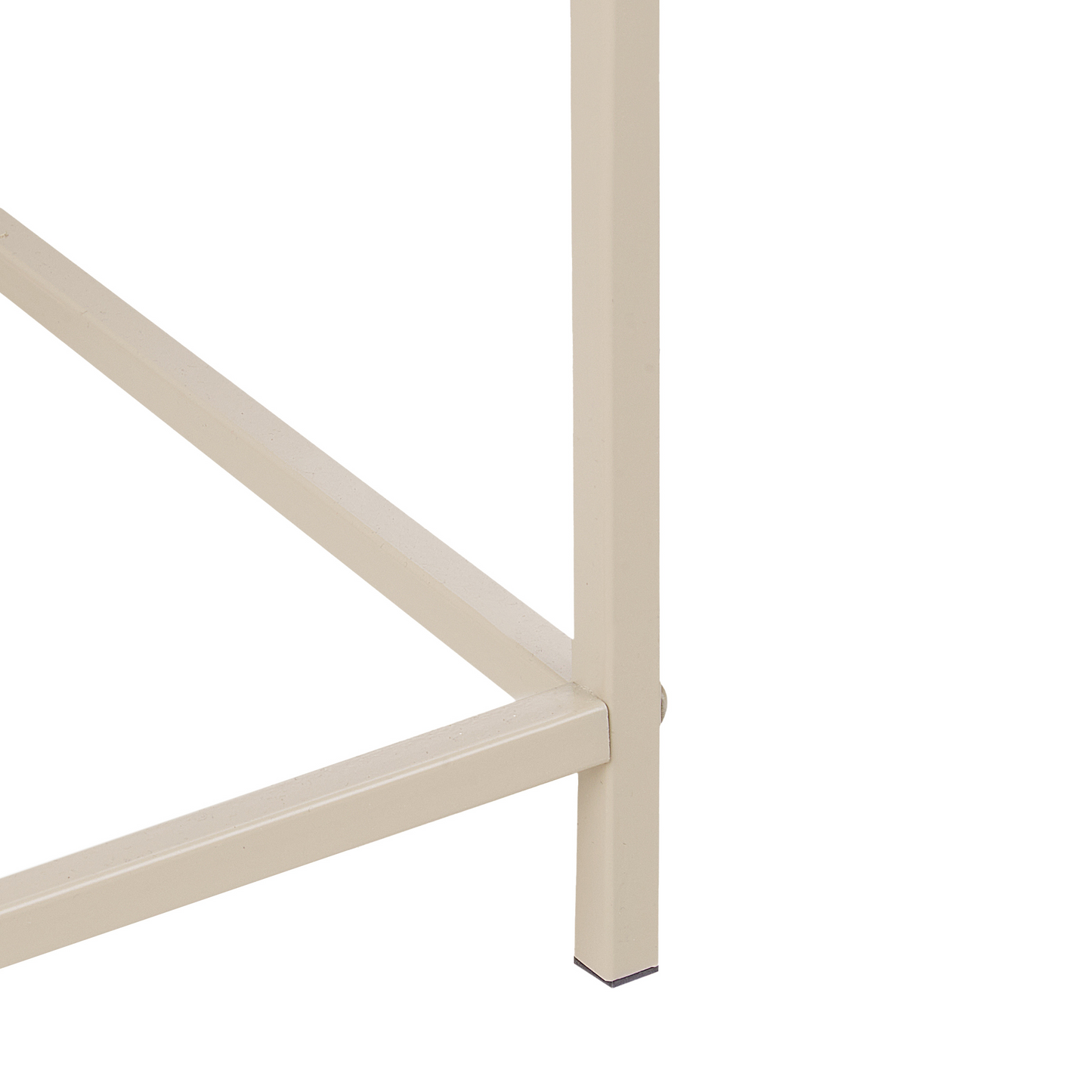 Beige Metal Round Raised Planter Box Indoor Outdoor