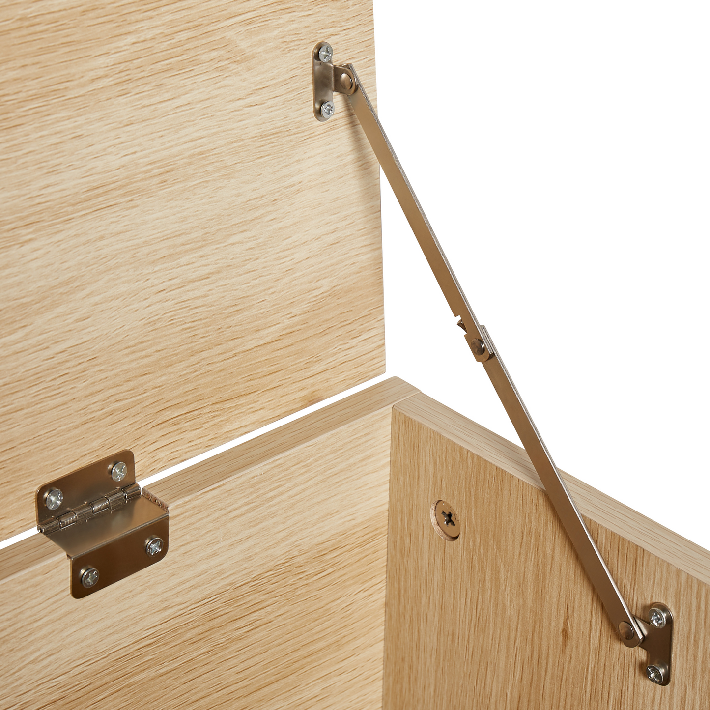 Storage Bench Light Brown Cushioned Top Rattan Fronts