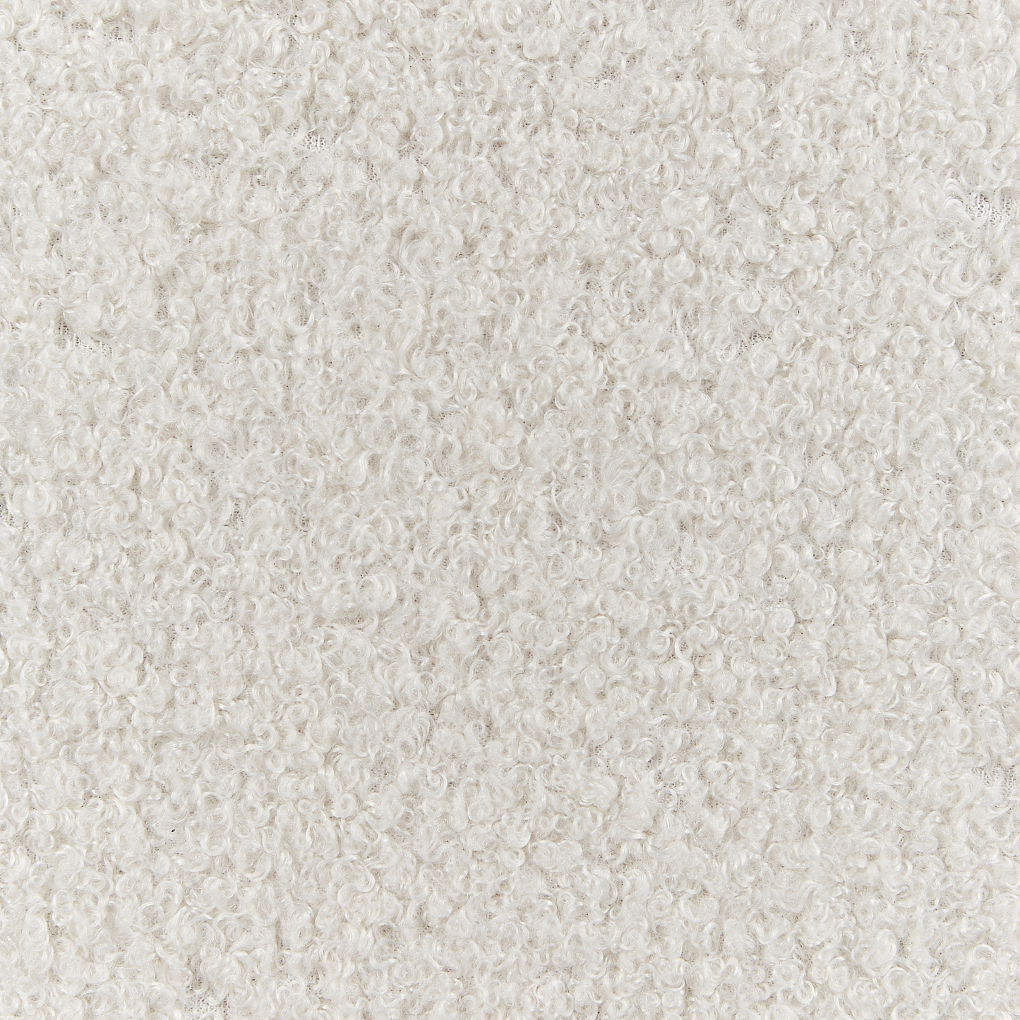Armchair Off White Boucle Upholstery with Dark Wood Frame