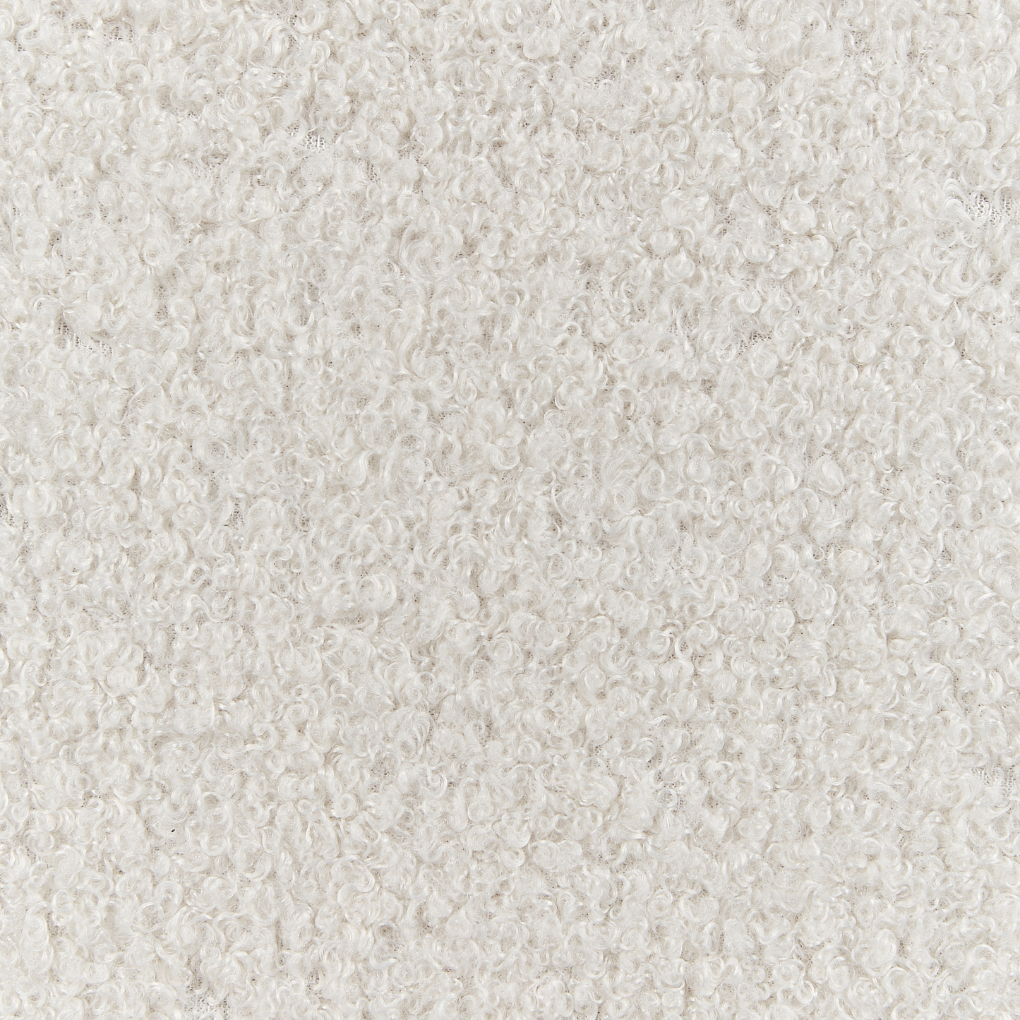 Armchair Off White Polyester Boucle Light Wood Frame