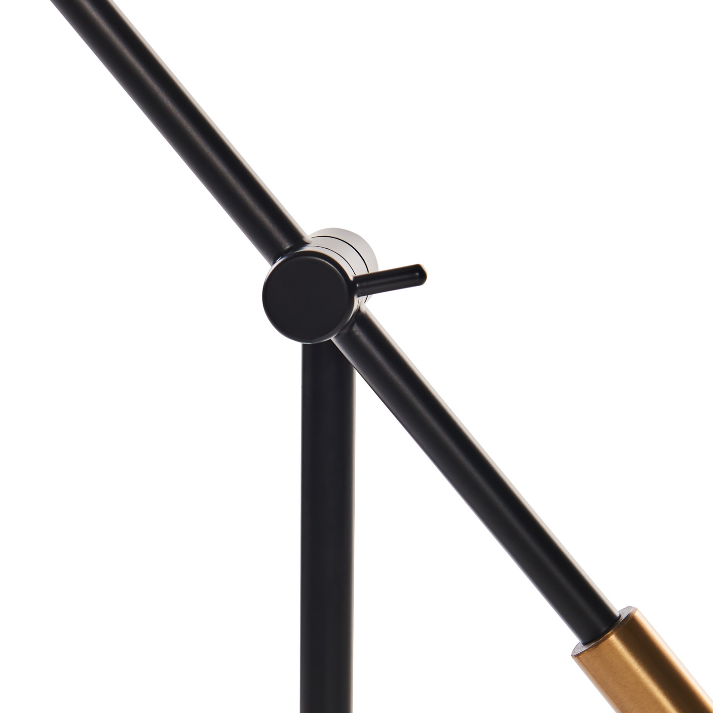 Table Lamp Black Metal Adjustable Shade and Arm