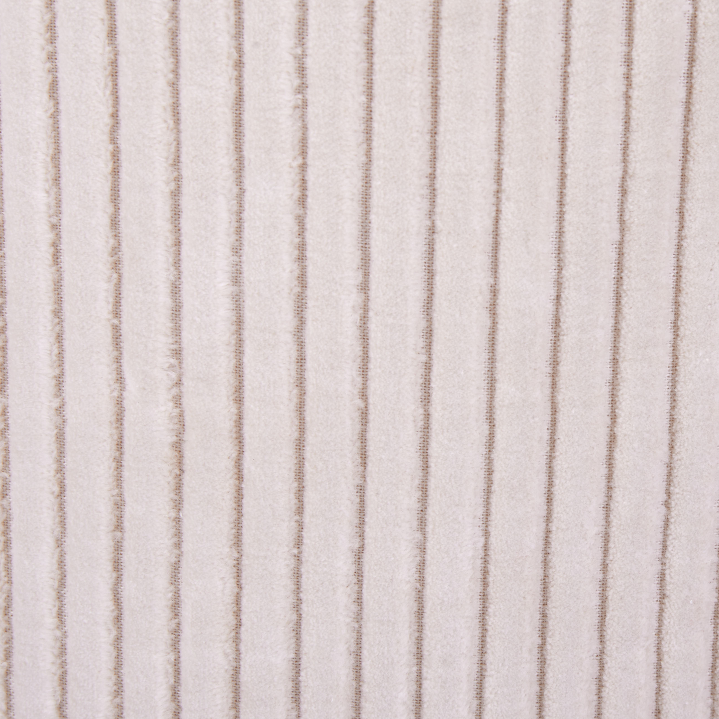 Pouffe Light Beige Cotton 40 x 25 Round Corduroy