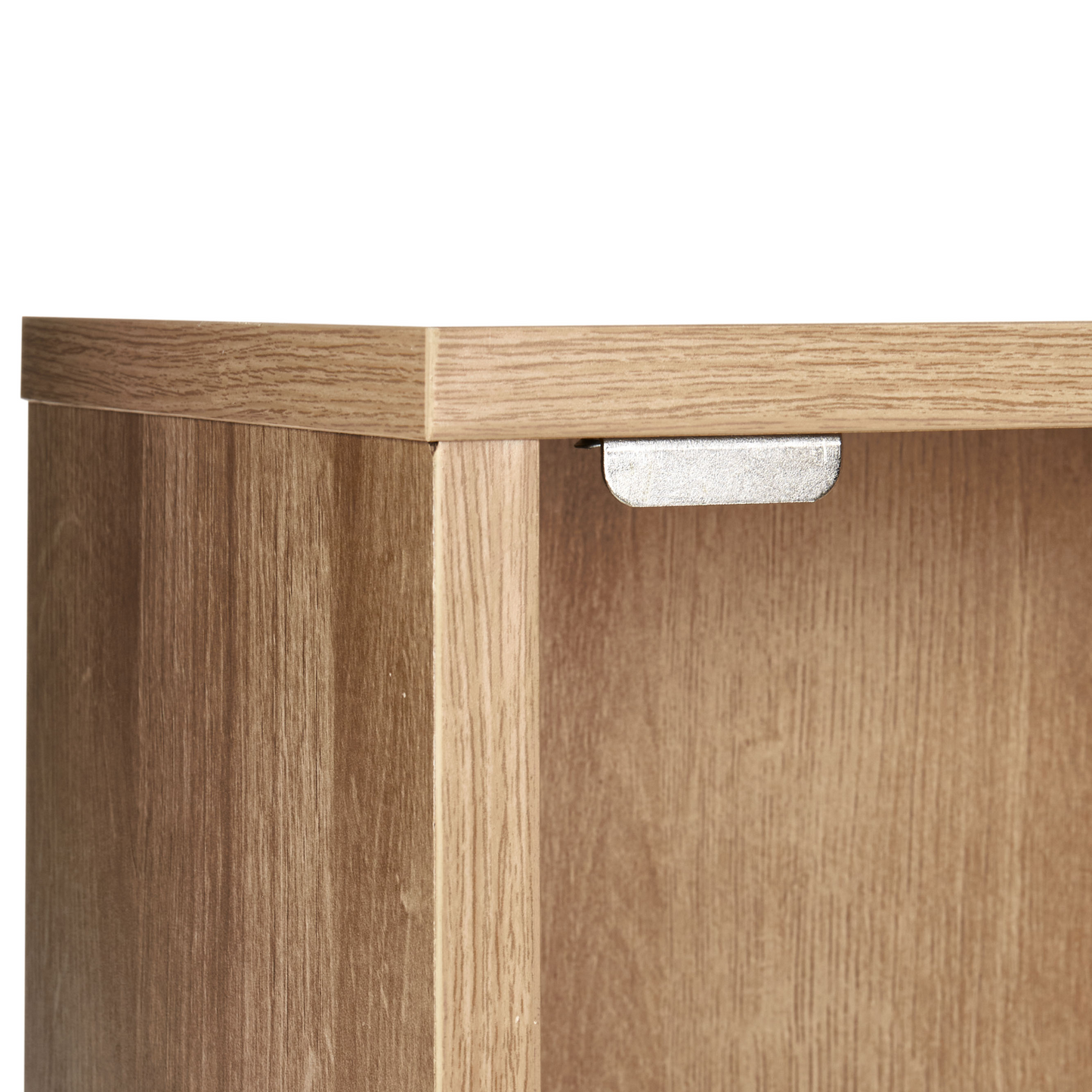 Light Brown Particle Board Cabinet 40 x 60cm Rattan Front