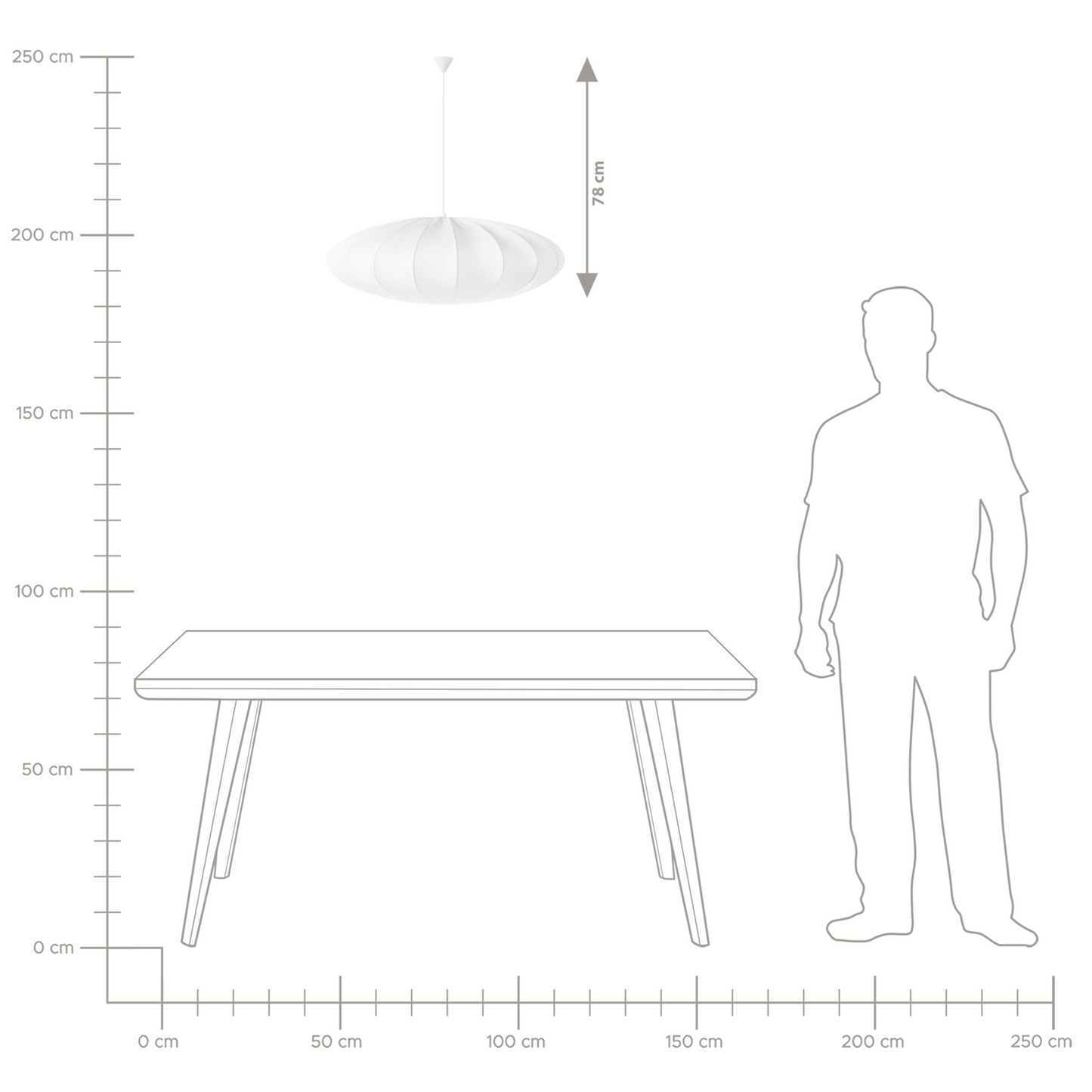 Hanging Pendant Lamp White Nylon Shade Modern Living Light