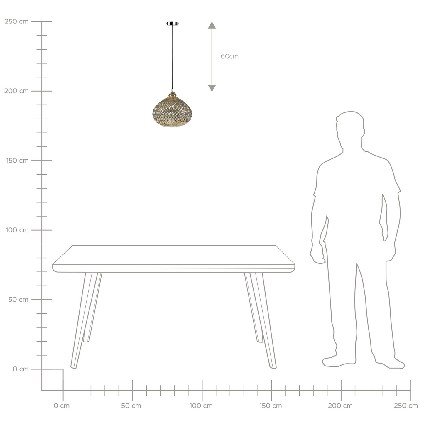 Ambient Glam Ceiling Lamp Gold Glass 88cm Pendant Carved Shade