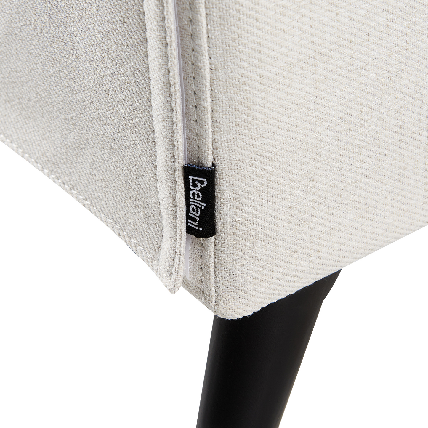 Manual Recliner Chair Off-White Fabric Footrest Push-Back