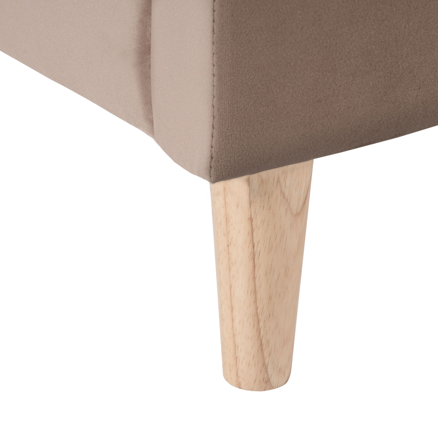 3ft EU Single Bed Brown White Velvet Upholstered Headboard With House Shape