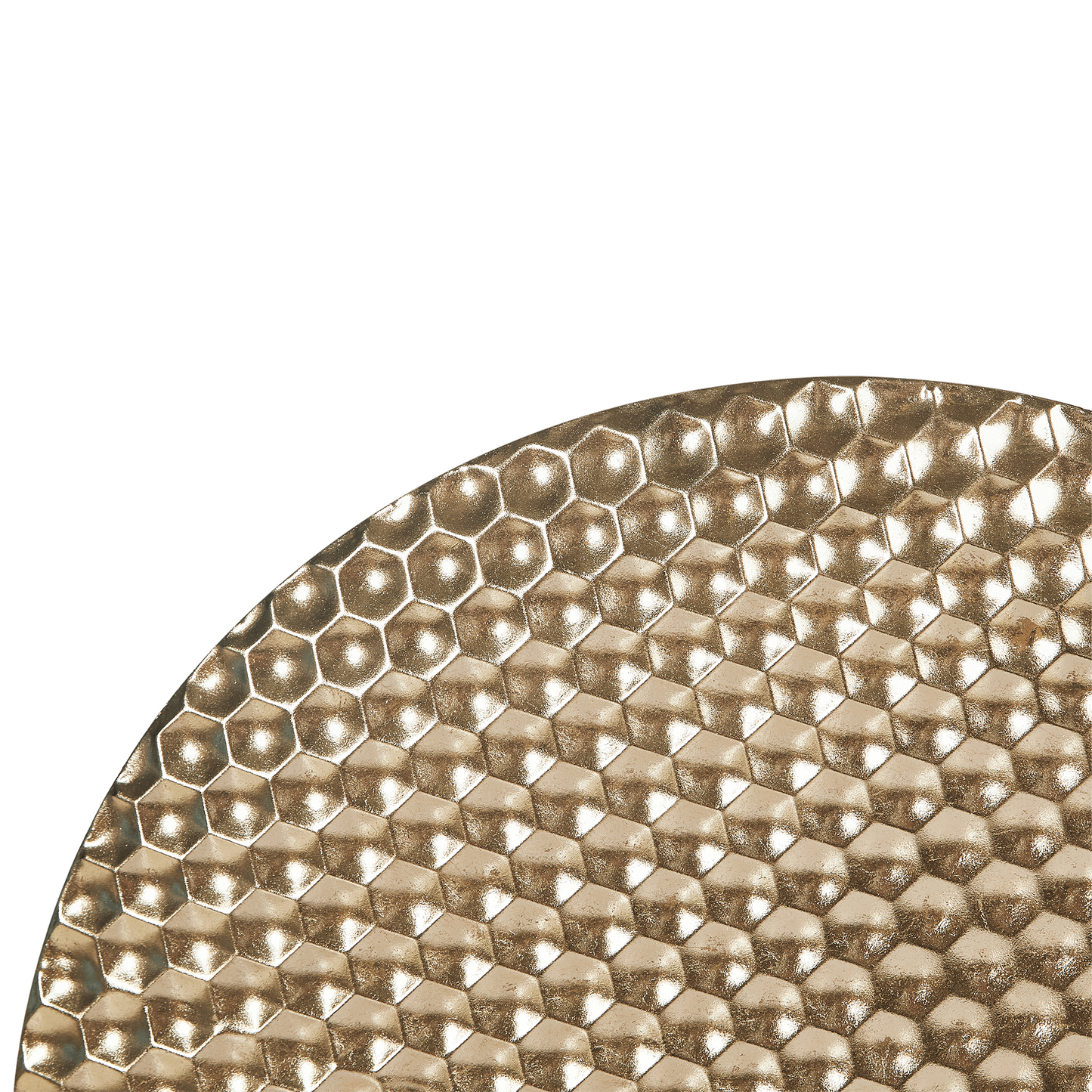 Gold Iron Wall Decor Round Honeycomb Hanging Accent