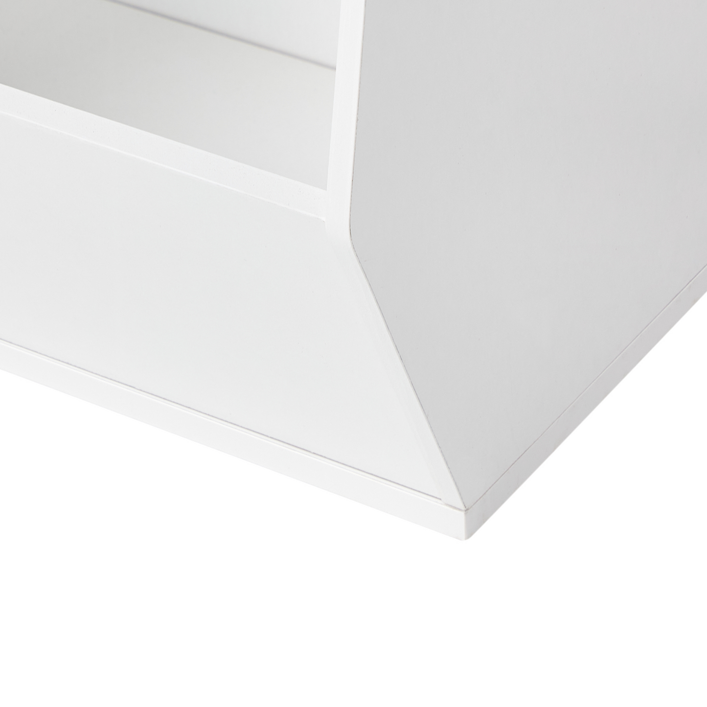 3 Tier White Bookshelf With Nonwoven Fabric Boxes Kids