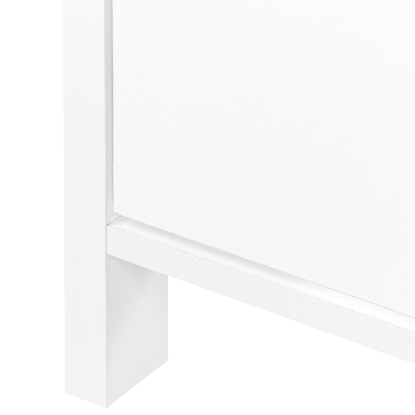 NordicHome Shoe Storage Cabinet White MDF 4 Compartments