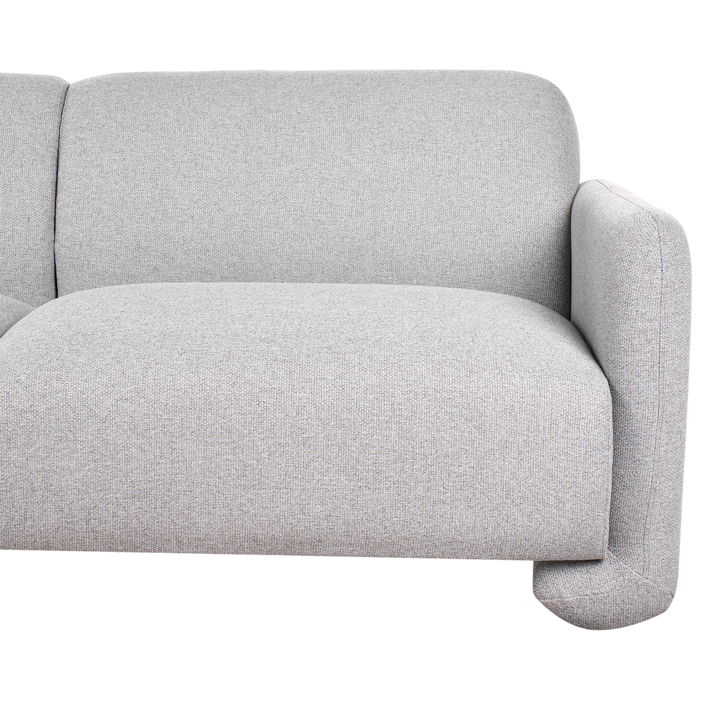 Grey Fabric Living Set 3 Seater Sofa Armchair Wide Backrest