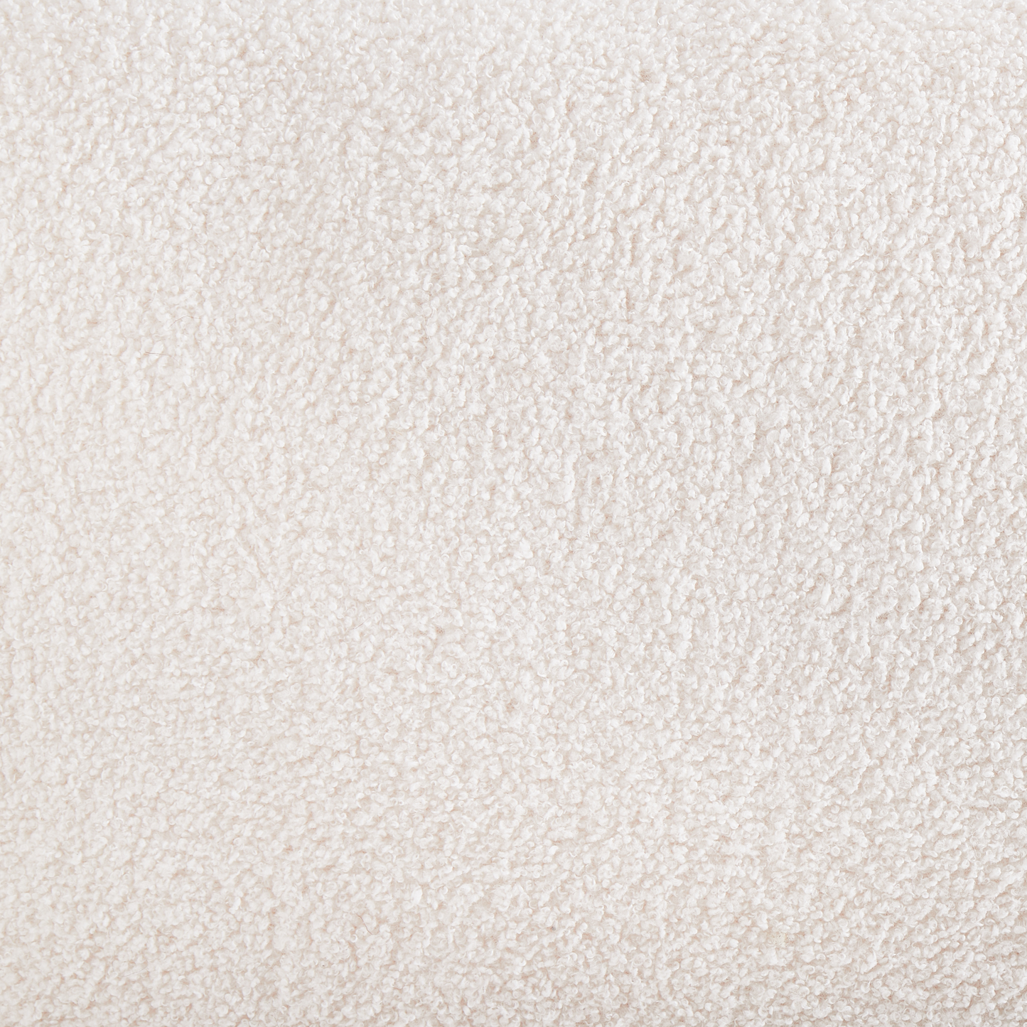Pouffe Off White Boucle Upholstered Bed Bench Stool