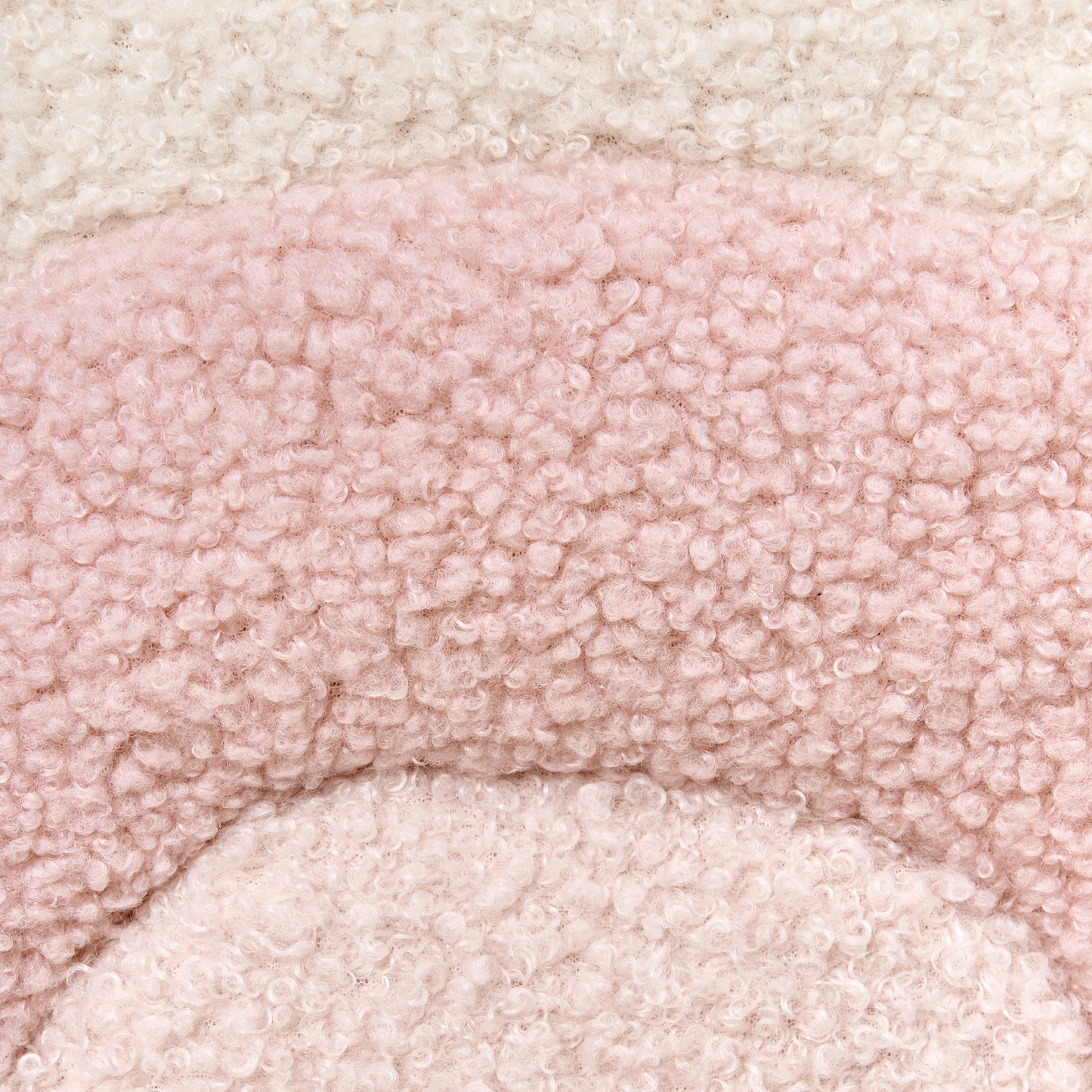 Kids Armchair Pastel Pink Boucle Upholstered With Wooden Legs