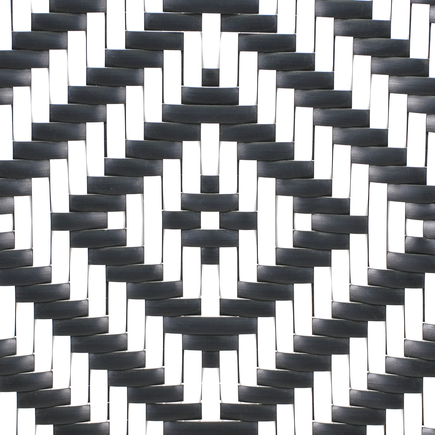 Garden Table Black White With Dark Brown Rattan Top 80 x 80