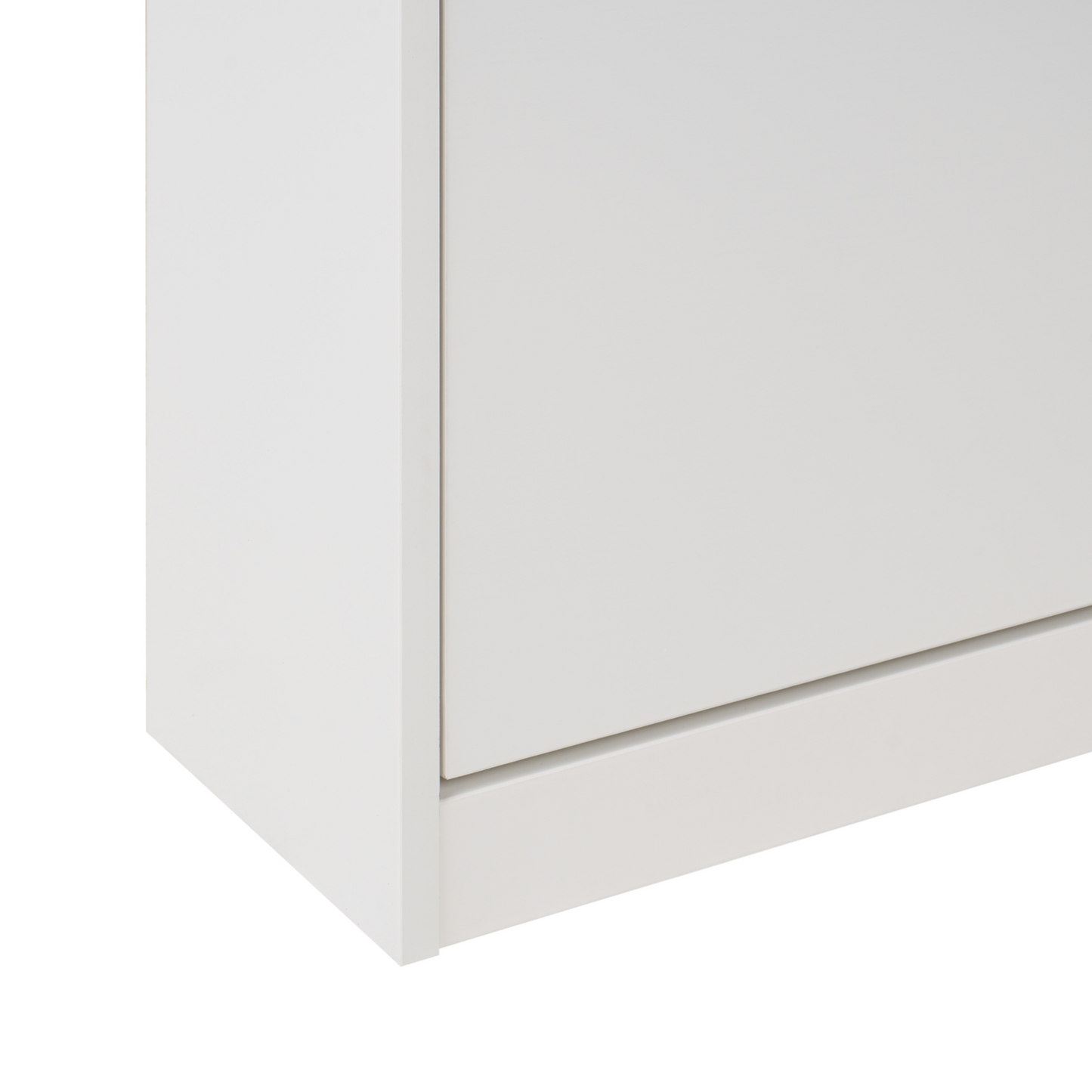 BrightNest Shoe Storage Cabinet White MDF 2 Compartments Modern Hallway Organizer