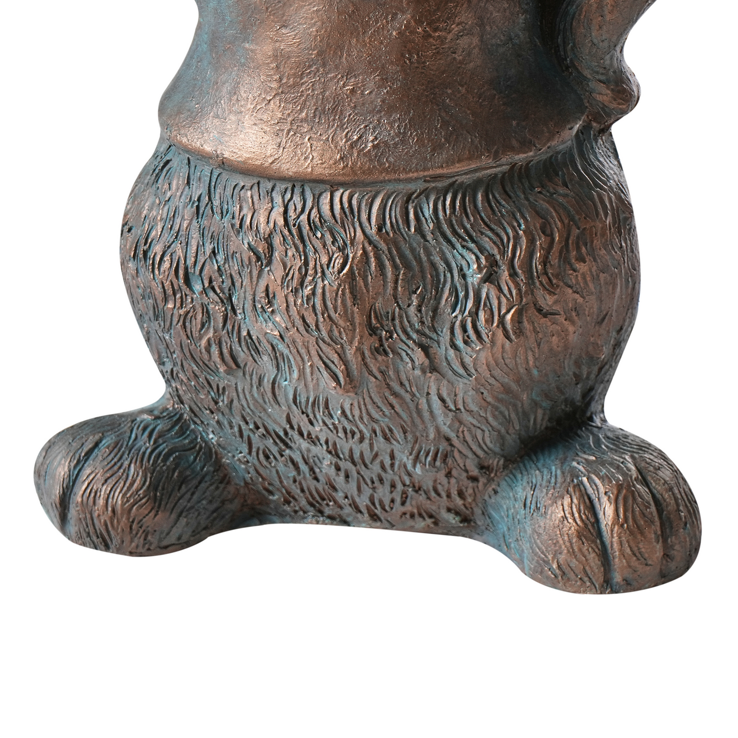 Brown Rabbit Figurine 37cm Hat Accent Indoor Outdoor Decoration