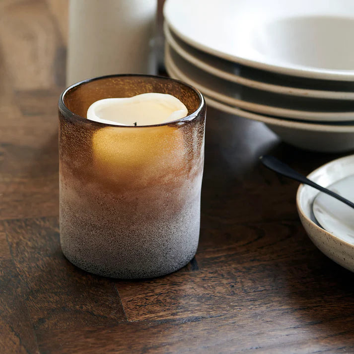 Mist Effect Ambler Glass Candle Holder