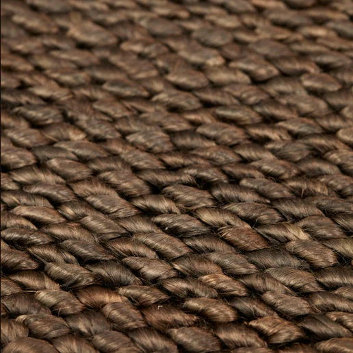 Braided Jute Rug in Dark Natural