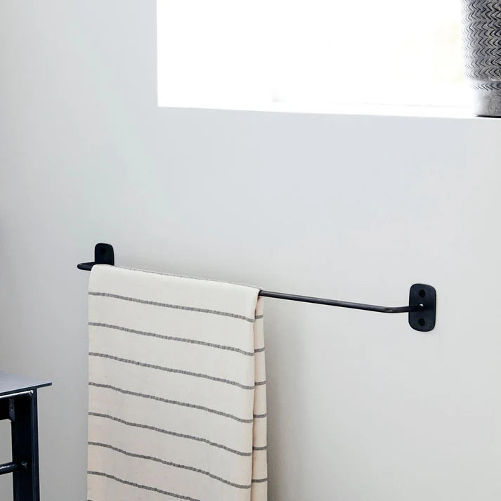 Black Industrial Towel Rail