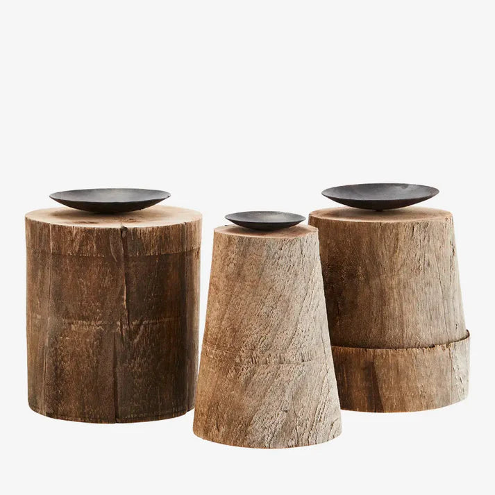 Set of 3 Recycled Candle Holders