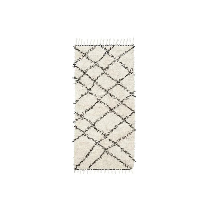 Black and White Cotton Scandi Rug