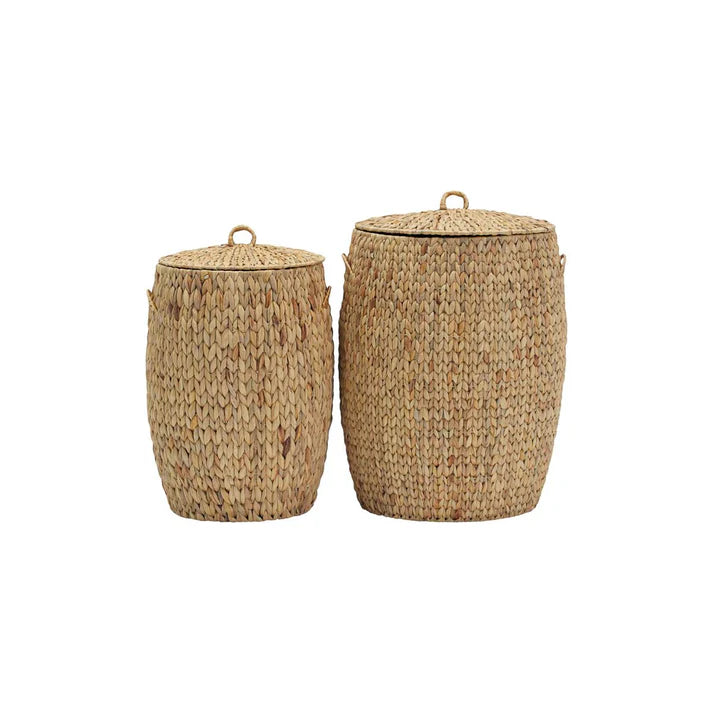 Water Hyacinth Laundry Basket with Lid